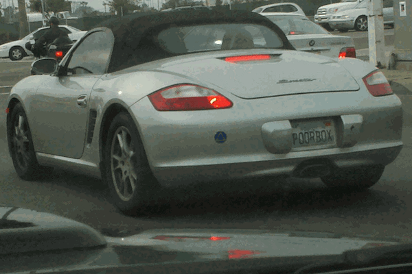 ironic license plates, funny license plates, poorbox