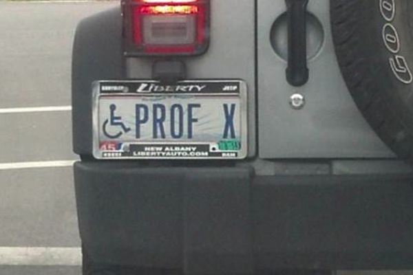 ironic license plates, funny license plates, prof x