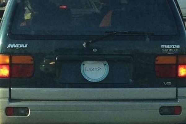 ironic license plates, funny license plates, license plate