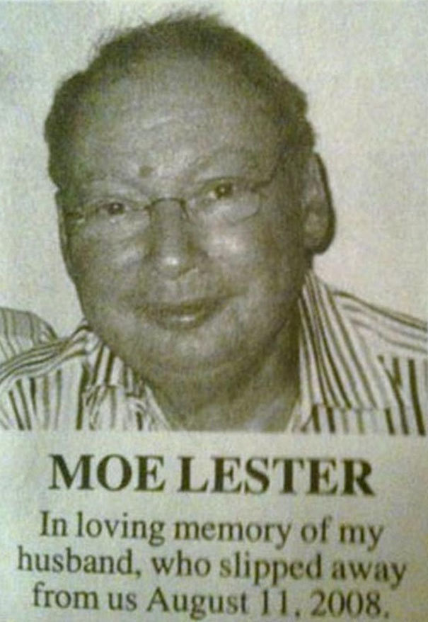 "I met Moe Lester yesterday."
